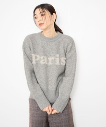 Idnes 立体感のあるロゴで魅せる サガラ刺繍ニット