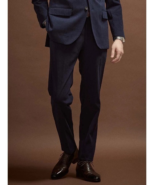 TRANS CONTINENTS（トランスコンチネンツ）の「TRANS CONTINETNS　コーデュロイセットアップ　ジャージトリコット　タックパンツ　ブラック/ブルー/ネイビー（スラックス・メンズ・ブラック/ブルー/ネイビー・S/M/L/LL/3L）」の13枚目の写真