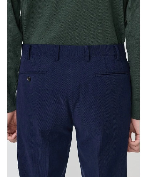 TRANS CONTINENTS（トランスコンチネンツ）の「TRANS CONTINETNS　コーデュロイセットアップ　ジャージトリコット　タックパンツ　ブラック/ブルー/ネイビー（スラックス・メンズ・ブラック/ブルー/ネイビー・S/M/L/LL/3L）」の21枚目の写真