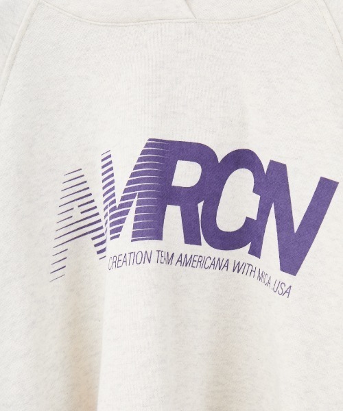 MICA&DEAL/マイカアンドディール] AMERICANAxMICA ロゴプリント フード