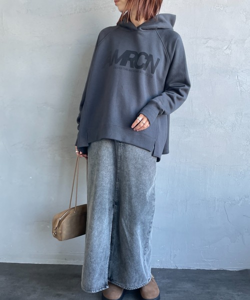 MICA&DEAL/マイカアンドディール] AMERICANAxMICA ロゴプリント フード