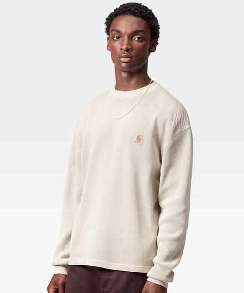 Carhartt WIP(カーハートダブリューアイピー)の「Carhartt WIP/カーハートダブリューアイピー L/S VISTA WAFFLE T-SHIRT ロンT/長袖Tシャツ I035304(Tシャツ/カットソー・メンズ・ベージュ/ボルドー/ブラック・S/M/L/XL)」の1枚目の写真