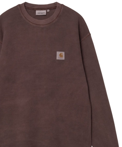 Carhartt WIP(カーハートダブリューアイピー)の「Carhartt WIP/カーハートダブリューアイピー L/S VISTA WAFFLE T-SHIRT ロンT/長袖Tシャツ I035304(Tシャツ/カットソー・メンズ・ベージュ/ボルドー/ブラック・S/M/L/XL)」の3枚目の写真