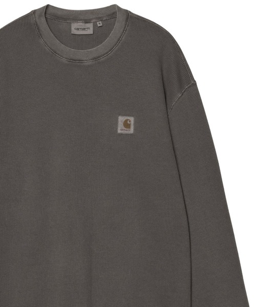 Carhartt WIP(カーハートダブリューアイピー)の「Carhartt WIP/カーハートダブリューアイピー L/S VISTA WAFFLE T-SHIRT ロンT/長袖Tシャツ I035304(Tシャツ/カットソー・メンズ・ベージュ/ボルドー/ブラック・S/M/L/XL)」の2枚目の写真