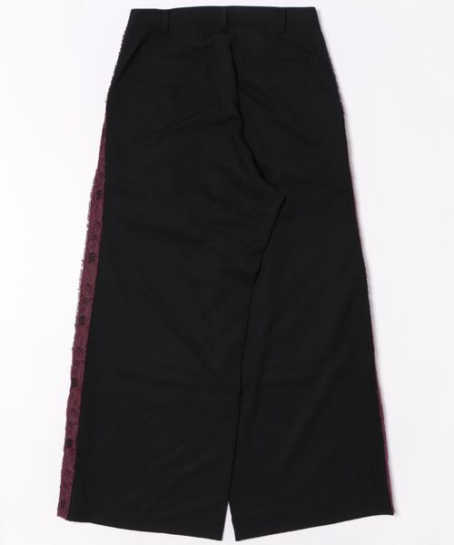 sulvam（サルバム）の「sulvam/サルバム/GABARDINE LACE WIDE PANTS（スラックス・メンズ・ブラック・L）」の2枚目の写真