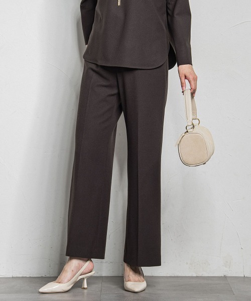 LAUTREAMONT(ロートレアモン)の「両面起毛ワイドパンツ≪洗える/セットアップ対応≫(その他パンツ・レディース・ブラック/ベージュ/オフホワイト/ブラウン系その他/ダークグレー/ブラウン・11号/9号/7号)」の5枚目の写真