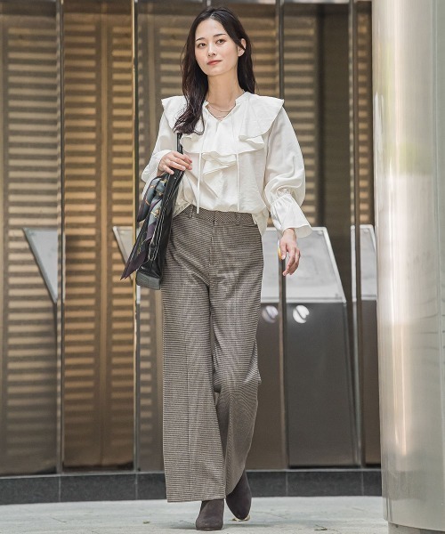 LAUTREAMONT(ロートレアモン)の「両面起毛ワイドパンツ≪洗える/セットアップ対応≫(その他パンツ・レディース・ブラック/ベージュ/オフホワイト/ブラウン系その他/ダークグレー/ブラウン・11号/9号/7号)」の13枚目の写真