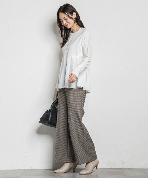 LAUTREAMONT(ロートレアモン)の「両面起毛ワイドパンツ≪洗える/セットアップ対応≫(その他パンツ・レディース・ブラック/ベージュ/オフホワイト/ブラウン系その他/ダークグレー/ブラウン・11号/9号/7号)」の18枚目の写真