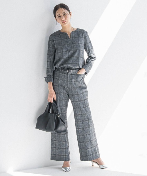 LAUTREAMONT(ロートレアモン)の「両面起毛ワイドパンツ≪洗える/セットアップ対応≫(その他パンツ・レディース・ブラック/ベージュ/オフホワイト/ブラウン系その他/ダークグレー/ブラウン・11号/9号/7号)」の10枚目の写真