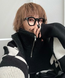 CFT. | ボアジップネックショルダー(ニット/セーター)