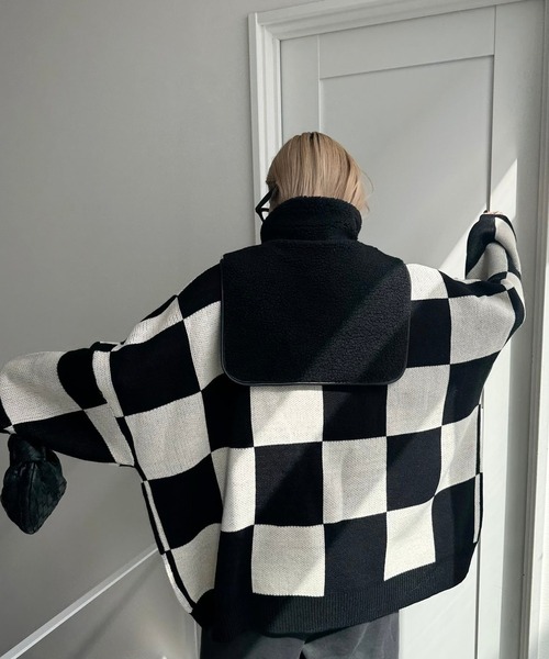 CFT.(シフト)の「ボアジップネックショルダー(ニット/セーター・レディース・ブラック・FREE)」の6枚目の写真