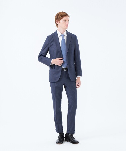 MACKINTOSH PHILOSOPHY(マッキントッシュ フィロソフィー)の「トロッター トラウザーズ#108 ウール混グレンチェック(その他パンツ・メンズ・グレー系その他/ブルー・40/38)」の4枚目の写真