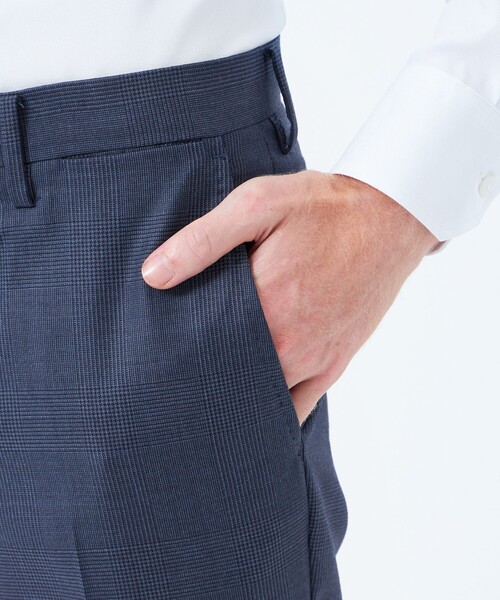 MACKINTOSH PHILOSOPHY(マッキントッシュ フィロソフィー)の「トロッター トラウザーズ#108 ウール混グレンチェック(その他パンツ・メンズ・グレー系その他/ブルー・40/38)」の9枚目の写真