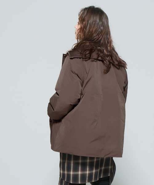 coca（coca）（コカ）の「Aラインカールネック中綿コート（その他アウター・レディース・ブラック/ブラウン・M/L）」の6枚目の写真