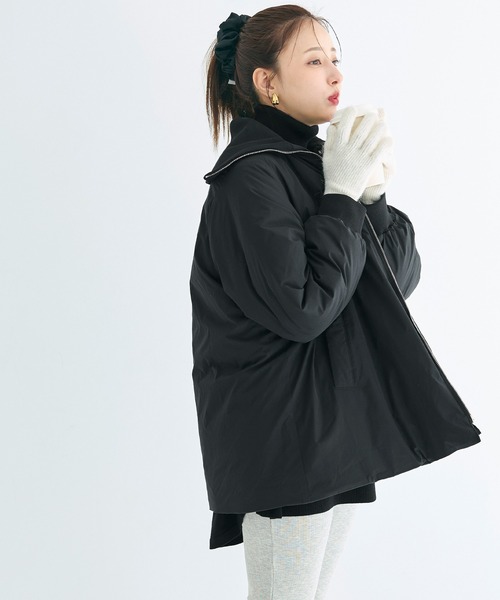 coca（coca）（コカ）の「Aラインカールネック中綿コート（その他アウター・レディース・ブラック/ブラウン・M/L）」の11枚目の写真