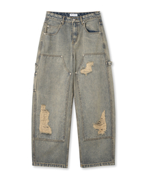 Millo Archive（ミロ アーカイブ）の「Damage Carpenter Pants [Sand Blue]（デニムパンツ）」