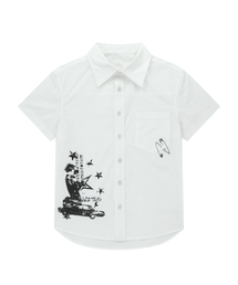 VTG Printed Half Shirts (White)