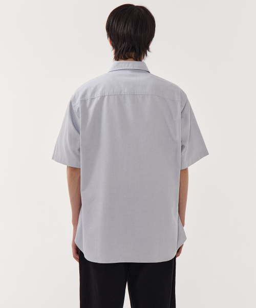MUSINSA STANDARD（ムシンサスタンダード）の「リラックスドオックスフォード半袖シャツ[グレー]（シャツ/ブラウス・メンズ・その他・MEDIUM/LARGE/X-LARGE/XX-LARGE/SMALL）」の3枚目の写真