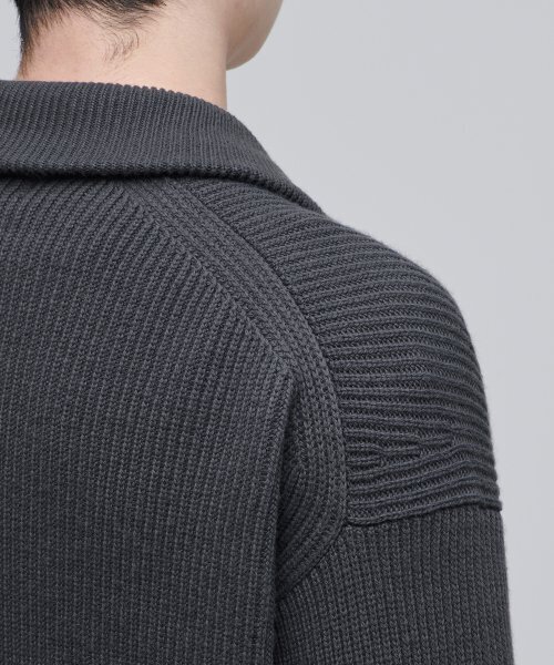 MUSINSA STANDARD（ムシンサスタンダード）の「リラックスドリブニットジップアップ[グレー]（ニット/セーター・メンズ・その他・SMALL/MEDIUM/LARGE/X-LARGE/XX-LARGE）」の9枚目の写真