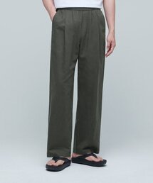 コットンリネンワンタックワイドパンツ【カーキ】