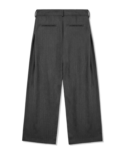 TRILLION(トリリオン)の「ウールライクインバーテッドタックヘリンボーンワイドパンツ(グレー)(スラックス・レディース・その他・MEDIUM/LARGE/X-LARGE)」の6枚目の写真