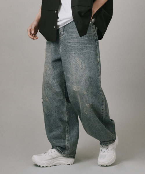 Verdnt（バーダント）の「スレッチウォッシュバルーンデニムパンツ[サンドブルー]（デニムパンツ・レディース・ライトブルー・SMALL/MEDIUM/LARGE/X-LARGE）」の3枚目の写真