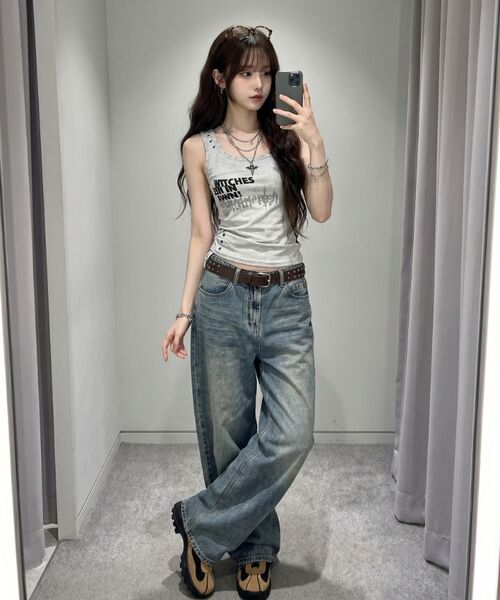 Verdnt（バーダント）の「スレッチウォッシュバルーンデニムパンツ[サンドブルー]（デニムパンツ・レディース・ライトブルー・SMALL/MEDIUM/LARGE/X-LARGE）」の9枚目の写真