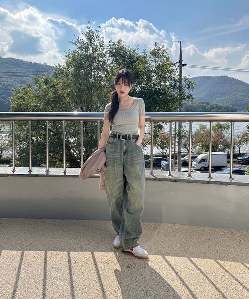 Verdnt（バーダント）の「スレッチウォッシュバルーンデニムパンツ[サンドブルー]（デニムパンツ・レディース・ライトブルー・SMALL/MEDIUM/LARGE/X-LARGE）」の15枚目の写真