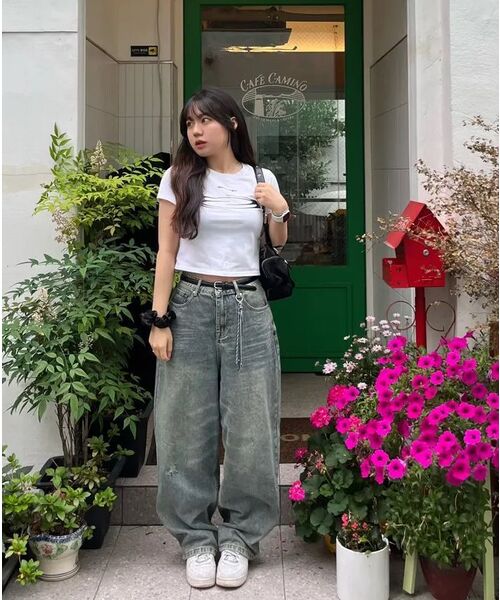 Verdnt（バーダント）の「スレッチウォッシュバルーンデニムパンツ[サンドブルー]（デニムパンツ・レディース・ライトブルー・SMALL/MEDIUM/LARGE/X-LARGE）」の19枚目の写真