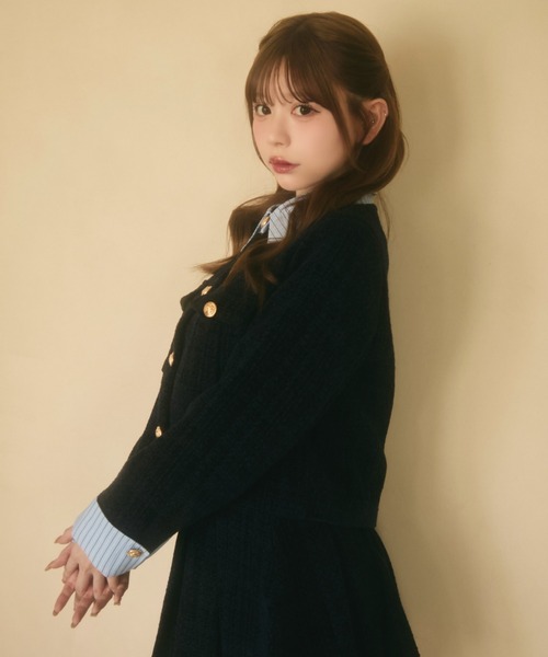 TITTY&CO.（ティティーアンドコー）の「ツイードジャケット＆スカート セットアップ（セットアップ・レディース・ネイビー/ブラック・FREE）」の12枚目の写真