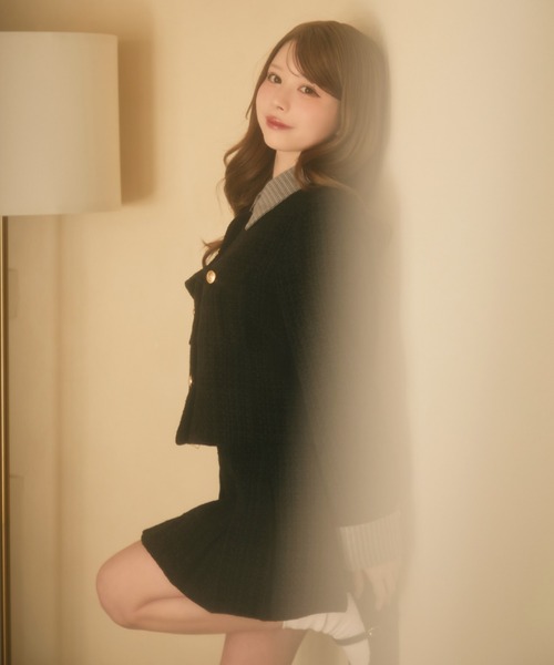 TITTY&CO.（ティティーアンドコー）の「ツイードジャケット＆スカート セットアップ（セットアップ・レディース・ネイビー/ブラック・FREE）」の15枚目の写真