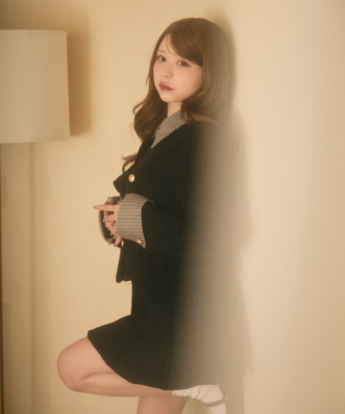 TITTY&CO.（ティティーアンドコー）の「ツイードジャケット＆スカート セットアップ（セットアップ・レディース・ネイビー/ブラック・FREE）」の18枚目の写真