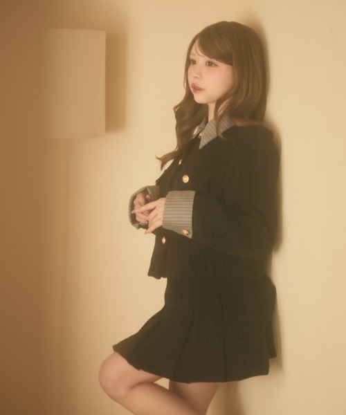 TITTY&CO.（ティティーアンドコー）の「ツイードジャケット＆スカート セットアップ（セットアップ・レディース・ネイビー/ブラック・FREE）」の19枚目の写真