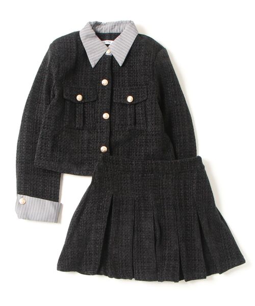 ツイードジャケット＆スカート　セットアップ　120センチ ツイードジャケット＆スカート セットアップ（セットアップ