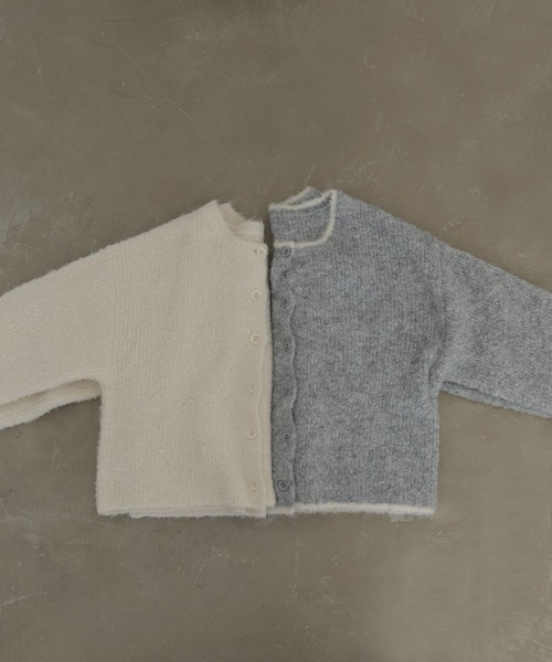 hellam(へラム)の「ブークレクルーネックカーディガン(カーディガン/ボレロ・レディース・グレー/アイボリー/ピンク/チャコール/ベージュ・FREE)」の20枚目の写真