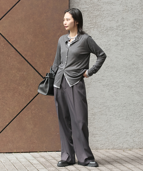 JOURNAL STANDARD(ジャーナルスタンダード)の「《追加3》ウールライクストレッチスラックス(スラックス・レディース・ブラック/グレー/ブラウン/チャコールグレー・34/36/38)」の7枚目の写真