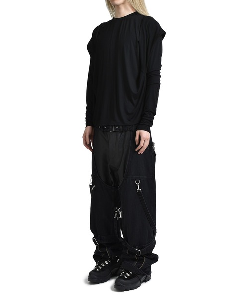 JUN/NAKAYAMA(ジュンナカヤマ)の「BONDAGE DENIM CHAPS(デニムパンツ・メンズ・サックスブルー/ブラック・OS)」の9枚目の写真