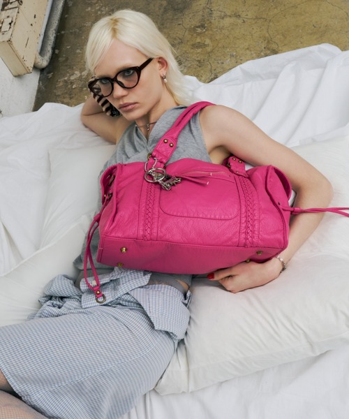 DTYYPE（ドタイプ）の「ヴィンテージ風ハンドバッグ（ハンドバッグ・レディース・ブラウン/ピンク/ブラック・FREE）」の21枚目の写真