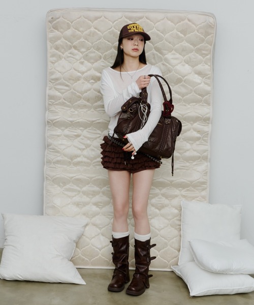 DTYYPE（ドタイプ）の「ヴィンテージ風ハンドバッグ（ハンドバッグ・レディース・ブラウン/ピンク/ブラック・FREE）」の15枚目の写真