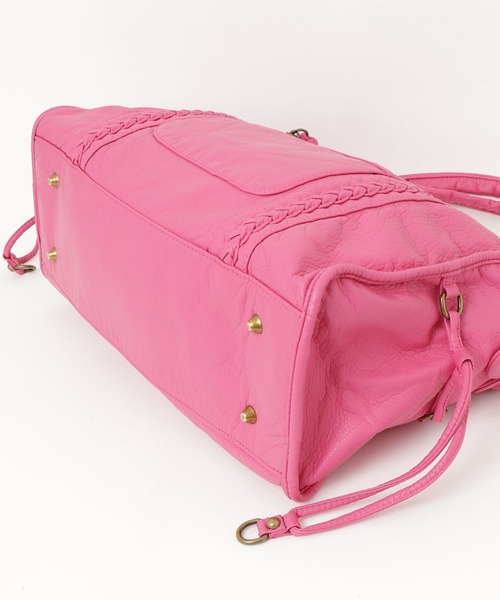 DTYYPE（ドタイプ）の「ヴィンテージ風ハンドバッグ（ハンドバッグ・レディース・ブラウン/ピンク/ブラック・FREE）」の16枚目の写真