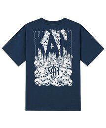 KTN0093 ダークスカル 半袖Tシャツ - ネイビー