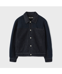 SUARE（スアレ）の「Knit & Rigid Trucker Jacket（デニムジャケット・レディース）」