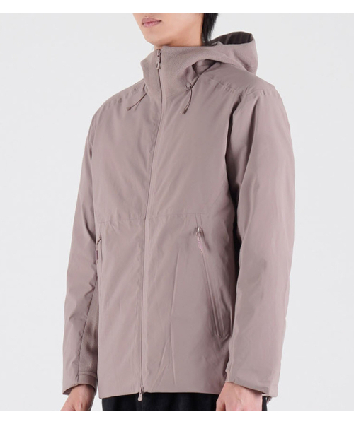 BUTTON SEOUL（ボタンソウル）の「[ダックダウン 90/10] フリースミックスナイロンダックダウンハイキングジャケット (バイオレット)（ダウンジャケット/コート・メンズ・その他・MEDIUM/LARGE/X-LARGE）」の3枚目の写真