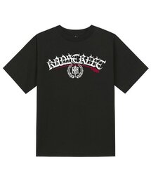 KTB0161 レタリング月桂冠半袖Tシャツ - ブラック