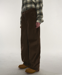 SOME PLACE（サムプレイス）の「Balloon Wide Corduroy Stitch Point Cotton Pants [Brown]（その他パンツ）」