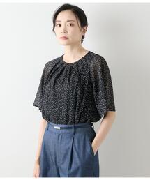ドット楊柳 フレアスリーブブラウス＆タンクトップ