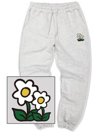DOUBLE FLOWER LOGO ジョガースウェットパンツ - ホワイト