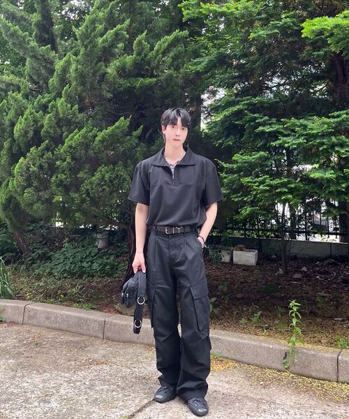 ACHA(アチャ)の「ワッフルハイネック半袖 _ ブラック(ポロシャツ・レディース・その他・LARGE/MEDIUM)」の8枚目の写真