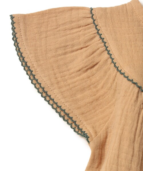 こども ビームス（コドモビームス）の「ベビー モスリン フリル ロンパース 2026SS（70～80cm）（ロンパース・キッズ・ベージュ/ミント・80/70）」の8枚目の写真