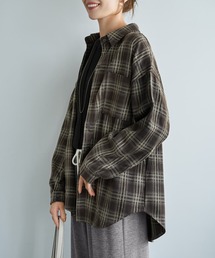 ぼかし織りチェック柄シャツ
